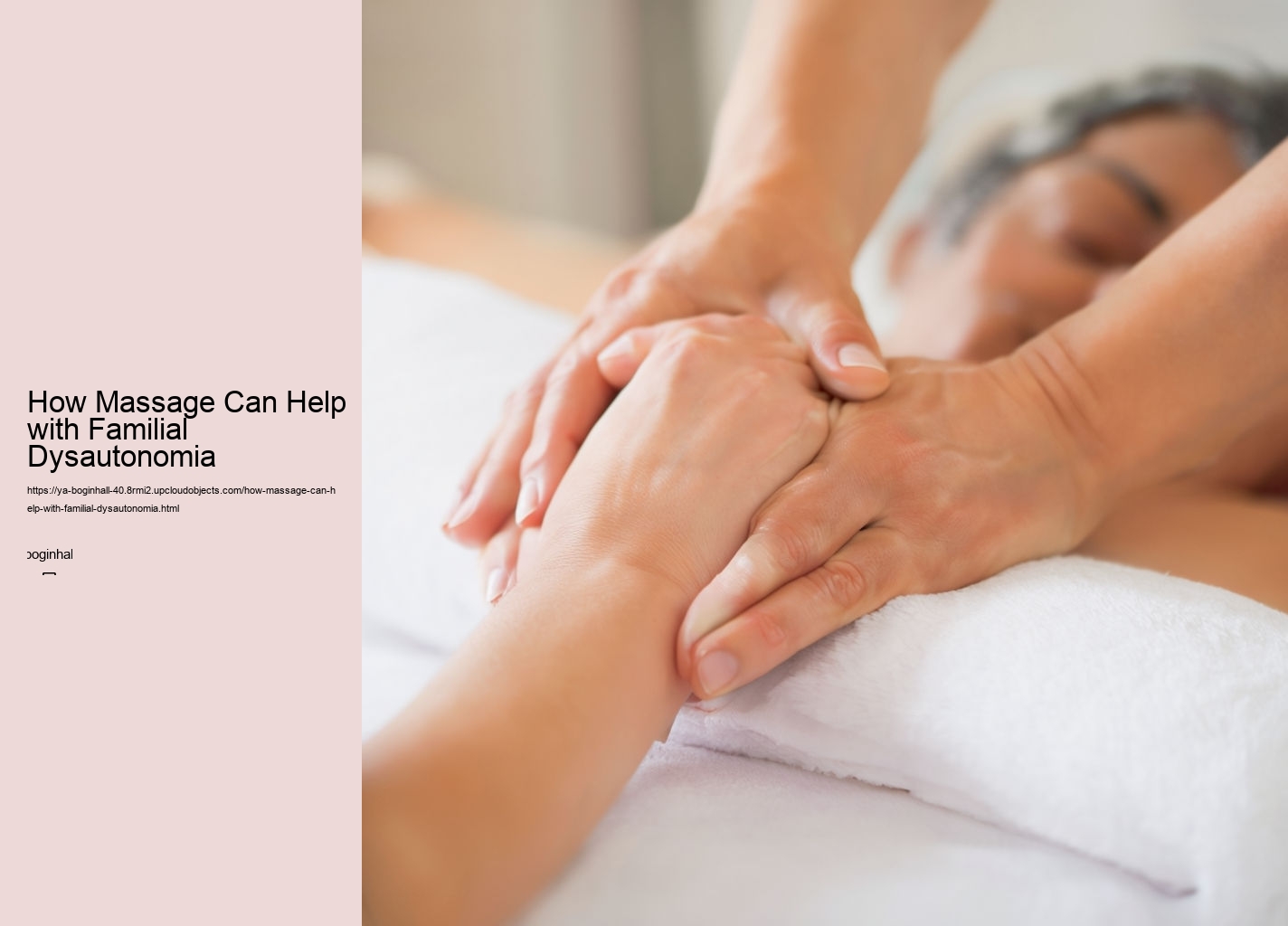 How Massage Can Help with Familial Dysautonomia